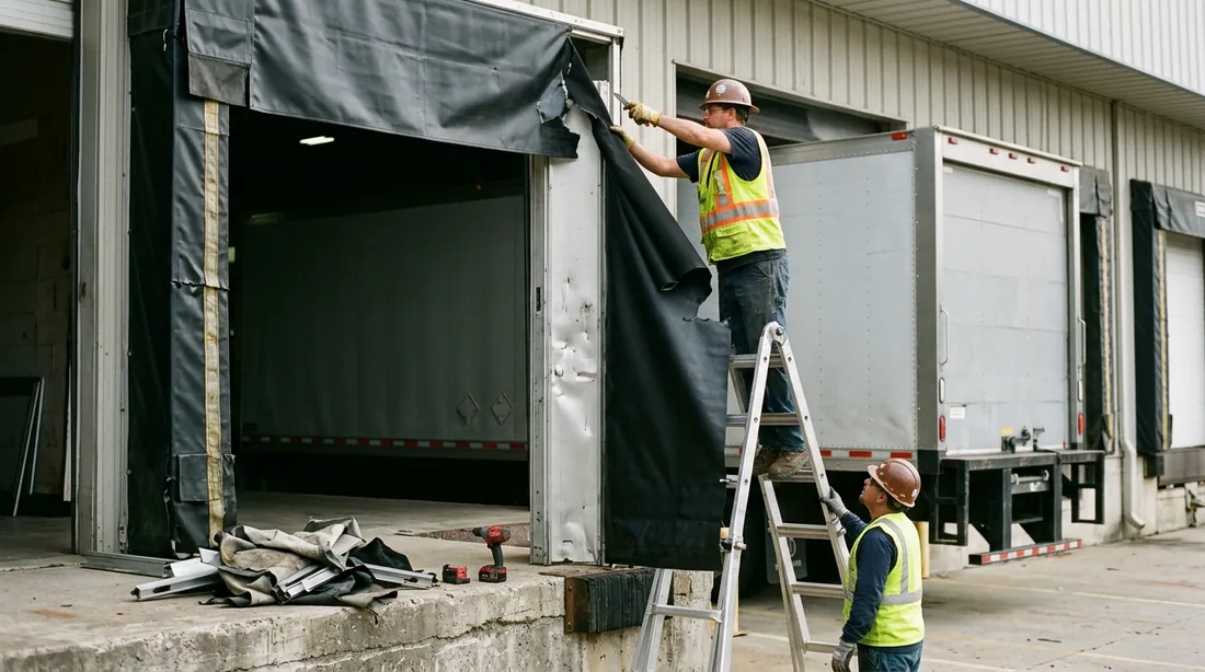 Dock curtain and dock shelter replacement – loading dock repair in Tulsa, OK